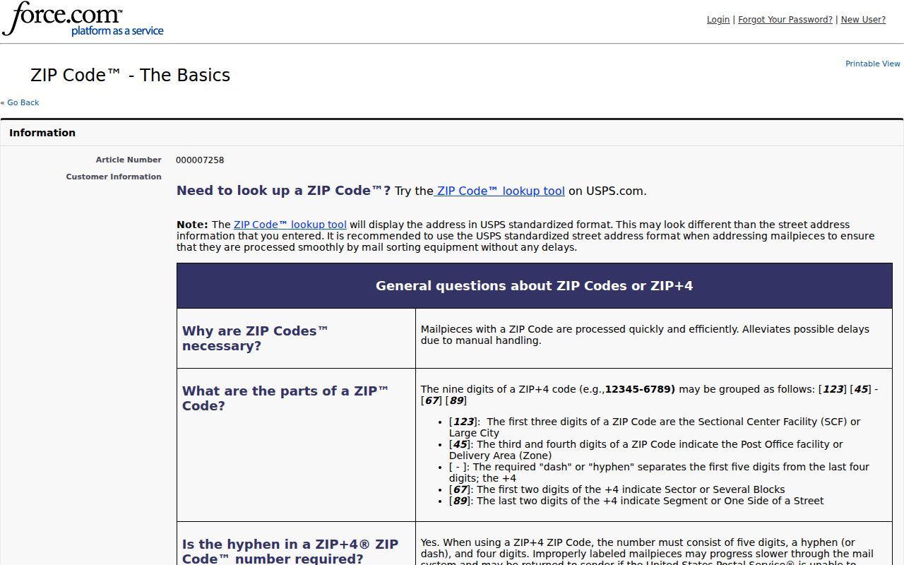 Short Pump ZIP code directory reference for USPS ZIP and ZIP+4 addressing